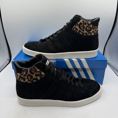 Adidas AO Hook Shot II Shoes Mens Sz 10.5 Black/Leopard Print Sneakers G96317