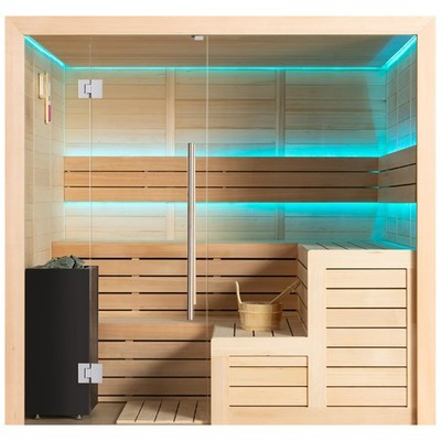 AWT Sauna B1613XL , Hemlock, 240x200, 10.8kW Virta Bi-O