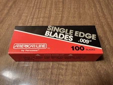 100 American Line Single Edge Razor Blades .009 Carbon Steel - USA BULK DISCOUNT