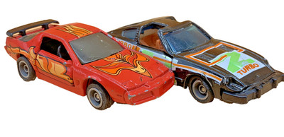1982 Kidco Lock Ups Lot Black Z Turbo Red Firebird Corvette Style Cars Vintage