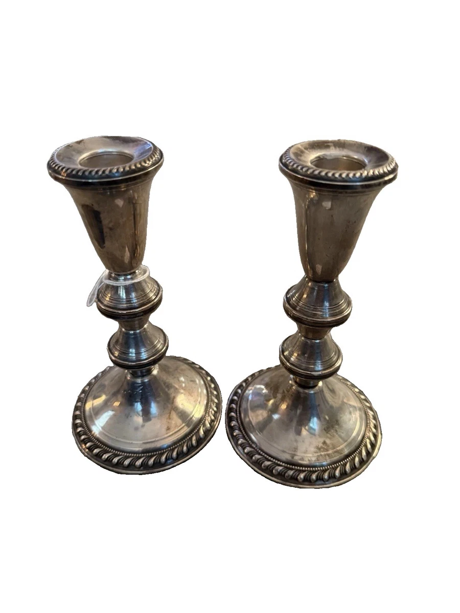 Duchin Creation In Antique Us Sterling Silver Candlesticks