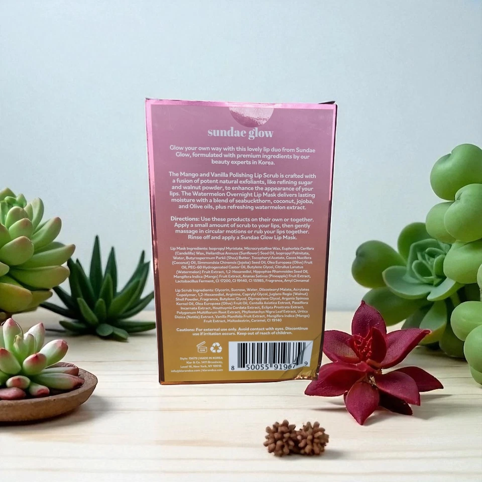 Mascarilla Labial Sandía + Exfoliante Labial Mango Vainilla Duo – Hidratante y Exfoliante Foto 2 de 3