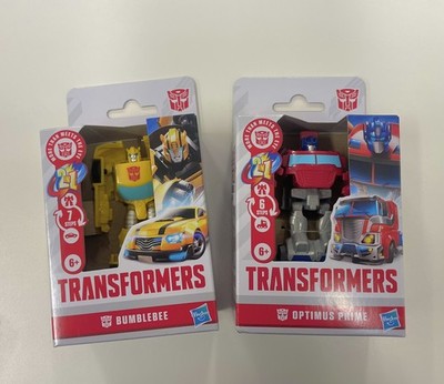 LOT 2 Transformers Optimus Prime & Bumblebee Authentic 2023 4.5'' Action Figures