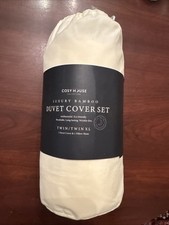 Cosy House Luxury Bamboo Duvet Cover Set Twin/Twin XL Cream