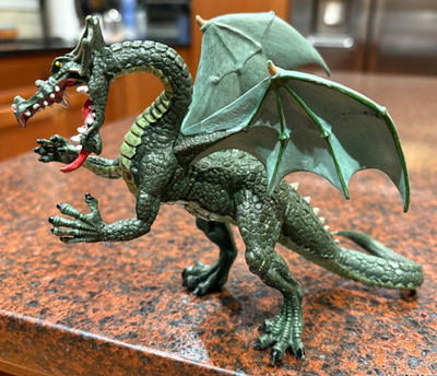 Plastoy Medieval Battlefield Green Dragon Action Figure Safari 60445 5''