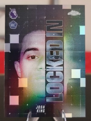 Josh King Rookie Fulham FC Locked In Case Hit Topps Chrome Premier League 25/26