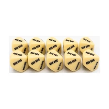 Koplow Dice d10 Decimal Dice - Ivory w/Black (Hundred-Thousands) (10) New