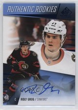 2023-24 Upper Deck SP Game Used Authentic Rookies Ridly Greig #222 Auto 1on9