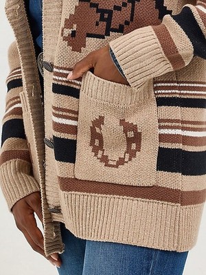Wrangler Retro Western Horse Cardigan Sweater (Size XL) - NWT | eBay