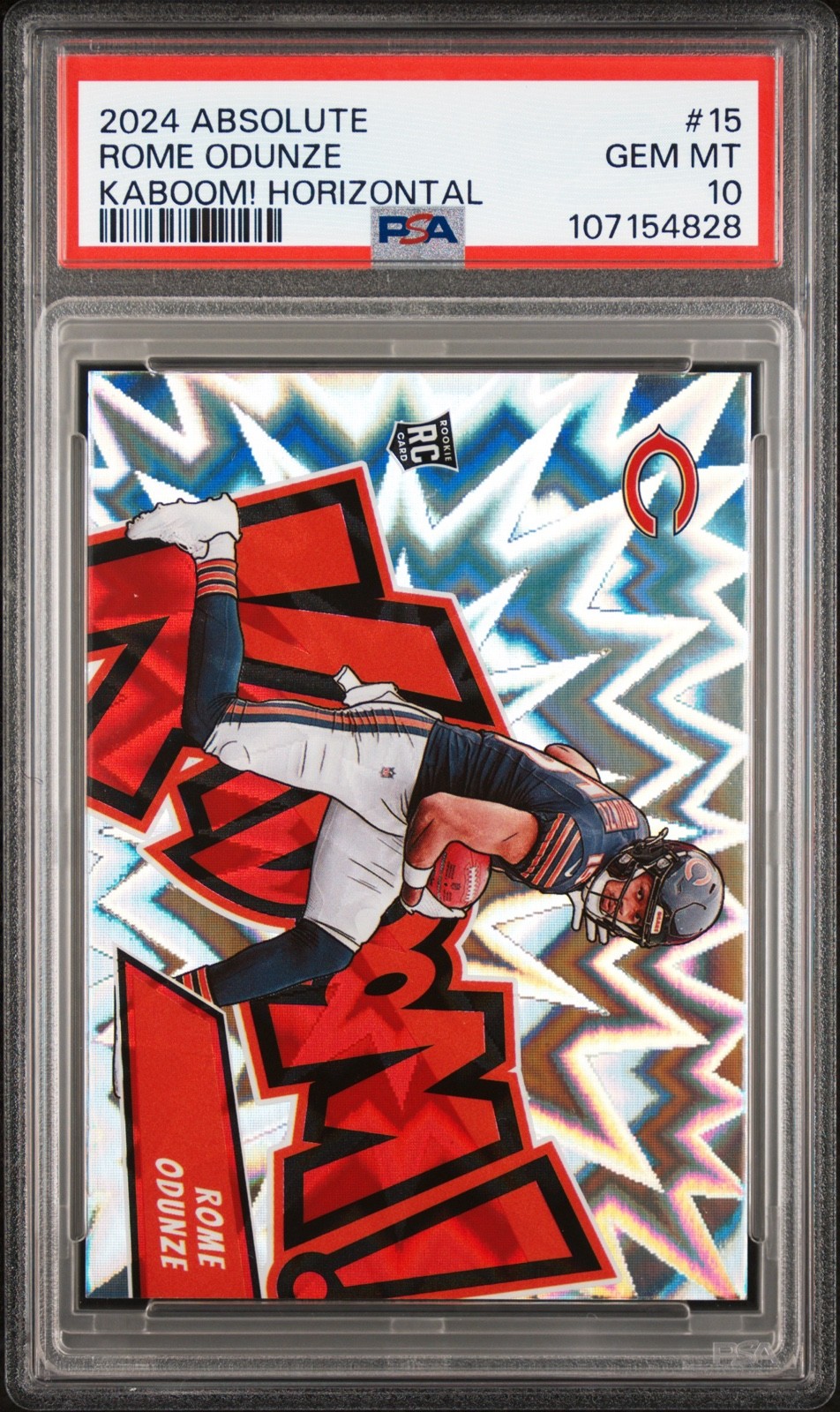 Rome Odunze Panini Absolute Kaboom! Horizontal #15 Base