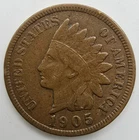 1905 Indian Head Cent VF As Shown Copper IHC Penny Type Coin Free Ship!