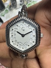 Rachel Galley Swiss Movement Lattice Design Mother of Pearl Bangle Watch New