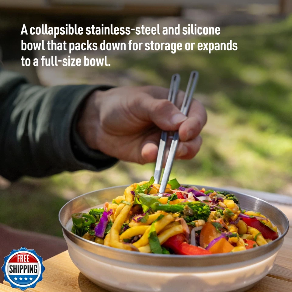 Sea to Summit Detour Cuenco Plegable de Acero Inoxidable, Mediano (22 fl oz), Bel Foto 2 de 4