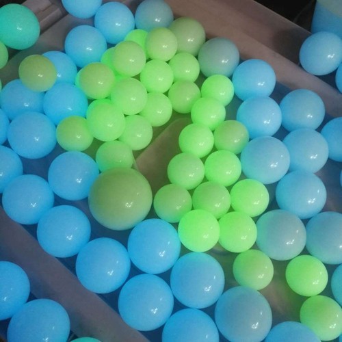 50MM Blue Luminous Quartz Crystal Sphere Ball Glow In The Dark Stone w/ Base - Picture 1 of 6