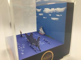 Jaws The Movie Nintendo NES Shadow Box Diorama Cube LJN Steven Spielberg