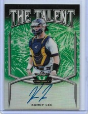 2019 Leaf Valiant KOREY LEE Talent Green Prismatic RC Auto 51/99 White Sox