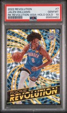 2022-23 Panini Revolution Jalen Williams Galactic Rookie Revolution RC #7 PSA 10