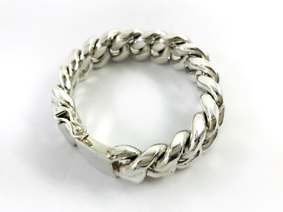 Magnificent Taxco Mexico 925 Sterling Silver Curb Chain Bracelet