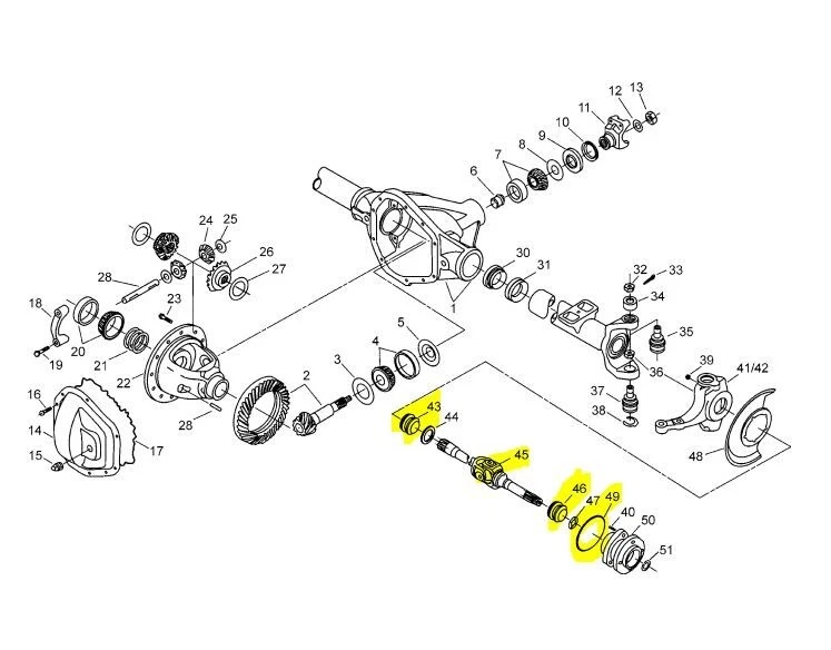 2016-2023 Ford F250 F350 4x4 Front Axle Shaft Seal And Greaseable U Joint Kit - Image 2 of 4