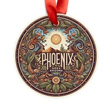 PHOENIX ARIZONA, American Southwest Travel, Personalized Round Acrylic Ornament