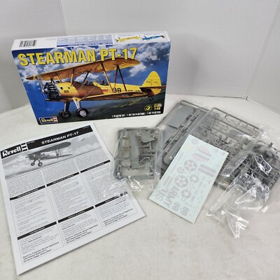 Revell Stearman PT-17 Plastic Model Airplane Kit 1:48 Open Box 