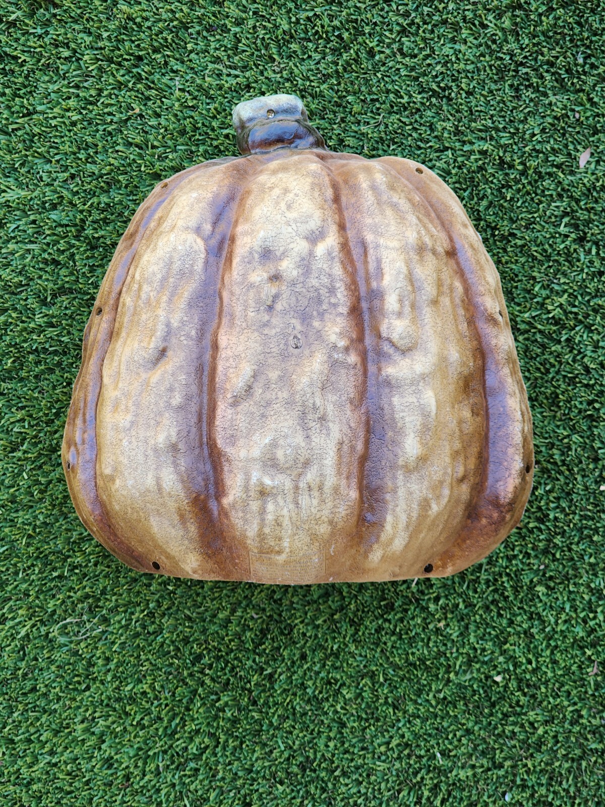 Grimacing LED Rotten Pumpkin Jack O' Lantern Home Depot Blow Mold