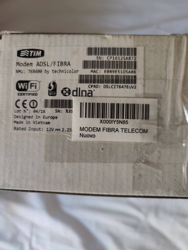 Modem ADSL / Fibra Tim mod. 768600 by Technicolor - Bianco - Photo 2/6