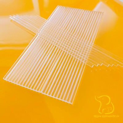 100 klare Acrylstäbchen für Tortenaufleger - 3 mm x 150 mm - Stab, Dübel, Backen