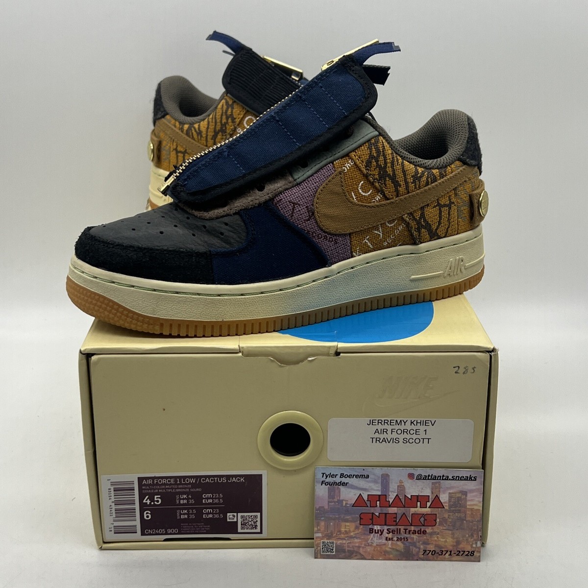 Size 4.5 - Nike Air Force 1 Low x Travis Scott Cactus Jack Size 4.5 - Nike Air Force 1 Low x Travis Scott Cactus Jack