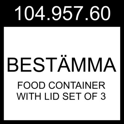 IKEA BESTAMMA BESTÄMMA Food Container With Lid Set Of