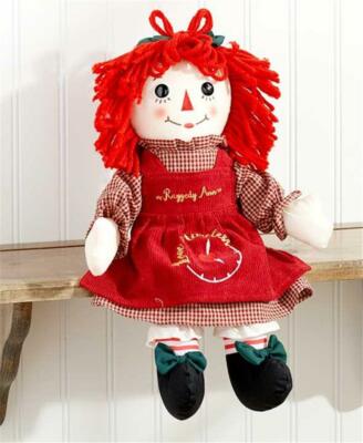 NOSTALGIC CLASSIC RAGGEDY ANN 16'' TALL LOVE IS TIMELESS FABRIC RAG DOLL ADORABLE