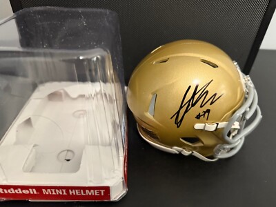 Charles Du Notre Dame Fighting Irish signed mini football helmet BEIJING  CHINA! | eBay