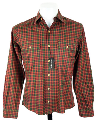 POLO by RALPH LAUREN Herren rot L/S ABENDHEMD ELLENBOGENPROTEKTOREN - S - 42'' - 119£