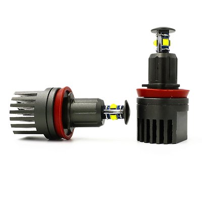 Alla Lighting 2x40W H8 CREE Error Free LED BMW Halo Ring Angel Eyes Marker Light