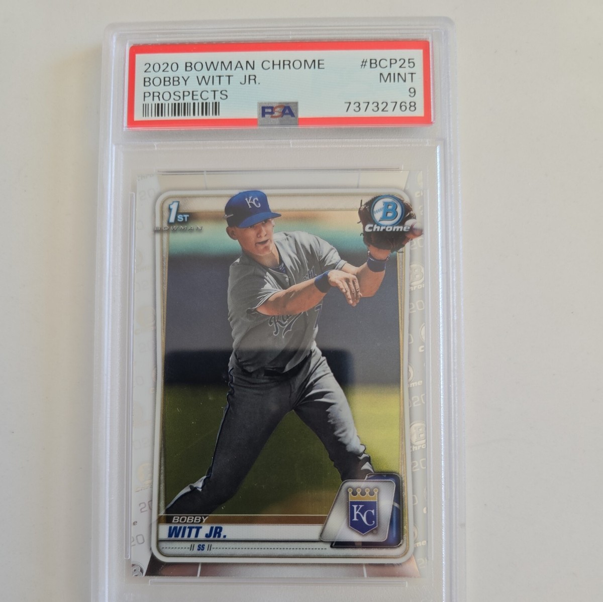 2020 Bowman - Chrome Prospects #BCP-25 Bobby Witt Jr. (RC) PSA 9 