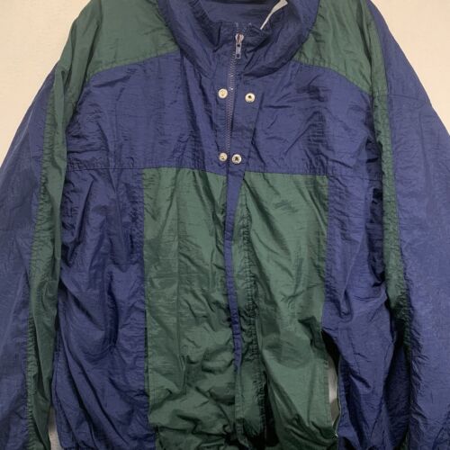 Vintage 80s 90s Windbreaker Franklin Coaches Jacket Full Zip Color Block Large - Picture 6 of 16
