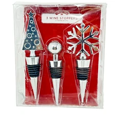 Holiday Time 3 Wine Stoppers