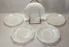 MacBeth-Evans American Sweetheart Monax Opalescent Depression Saucers Lot of 5