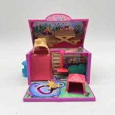 Pound Puppies Camp Hideaway Mini Hide Seek Carry Go Playset Dogs Cat 95 Toy