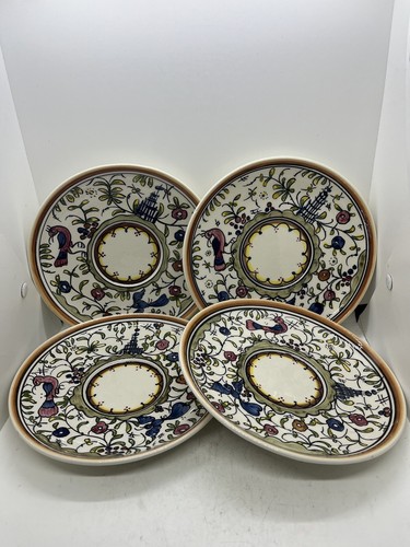 Rare HTF Set Of 4 Neiman Marcus Pavoes Cups & Saucers Made In Portugal EUC - Picture 4 of 24