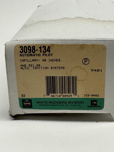 FACTORY SEALED Emerson White-Rodgers Mercury Flame Sensor 3098-134 - Picture 2 of 5