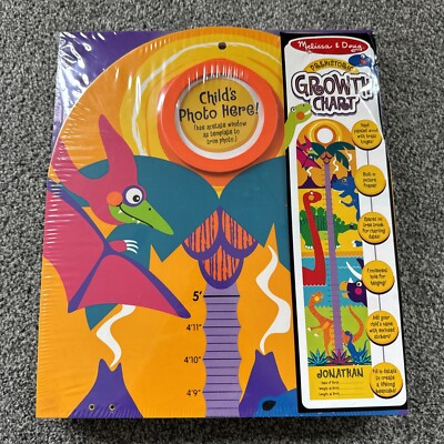 MELISSA & DOUG prähistorische Wachstumshöhtentabelle messen Wandtafel