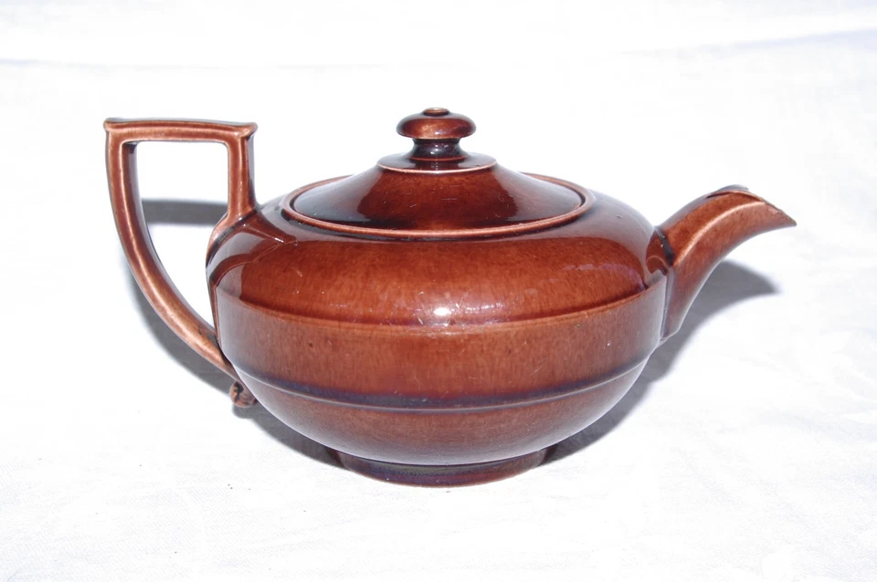 Antique Impressed  Rockingham Brown Glazed Teapot Tea Pot c1830 - Image 2 of 4