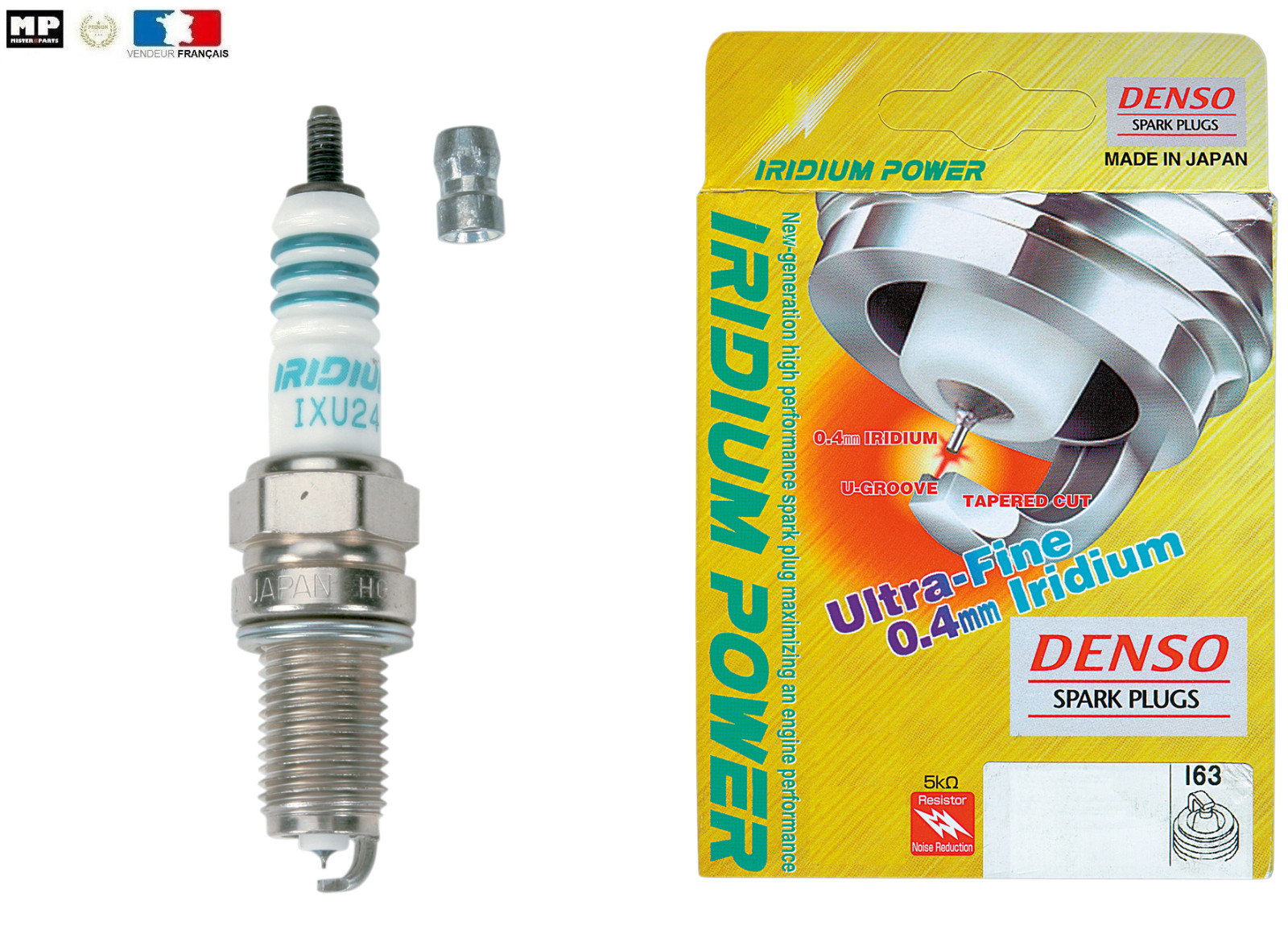 Bougie Denso Iridium IXU24 étincelle stable pour moteur BMW HP2 1200 et R1200