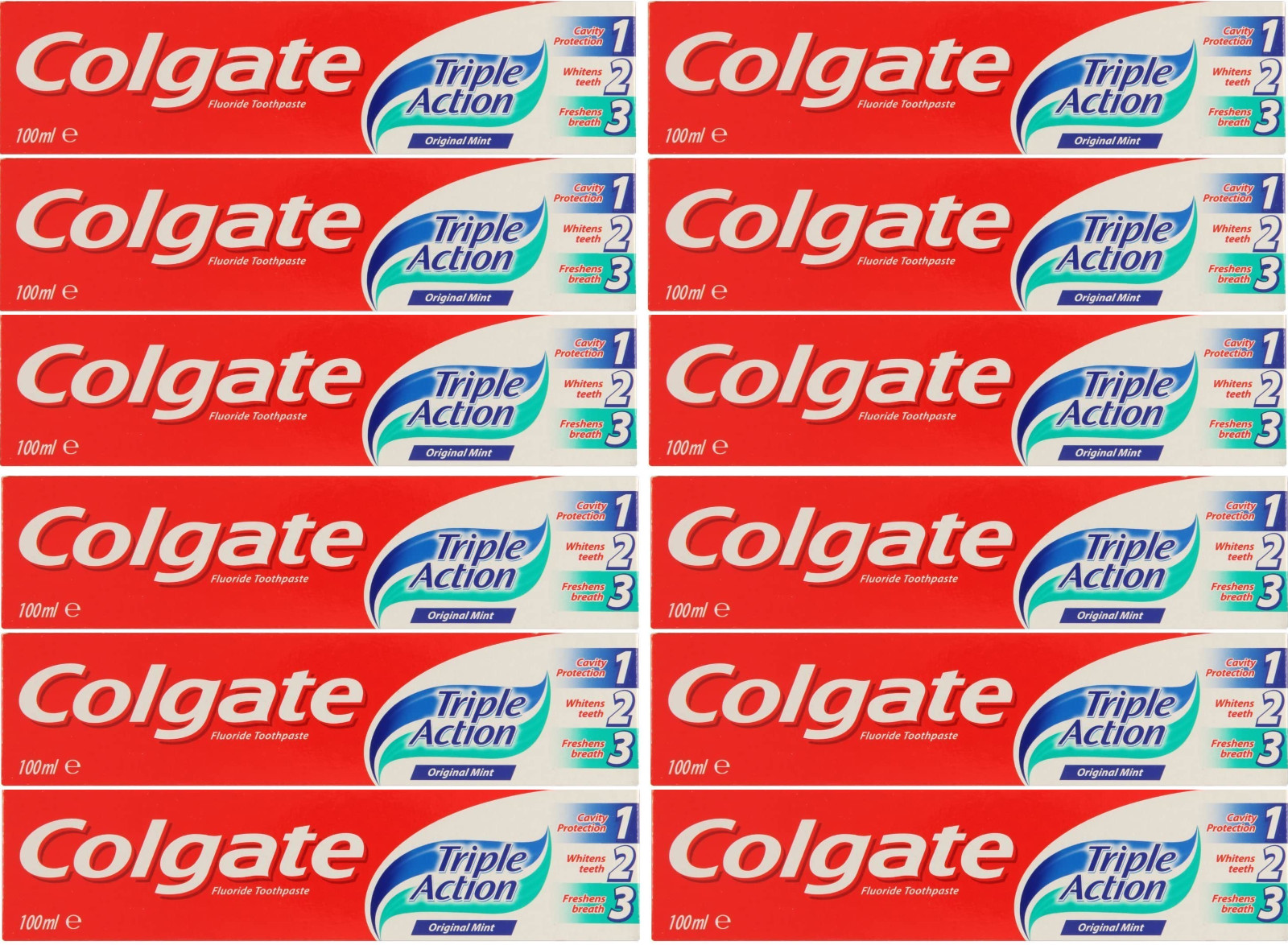 Colgate Toothpaste Triple Action Original Mint Cavity Protection 100ml x 6 - Image 7