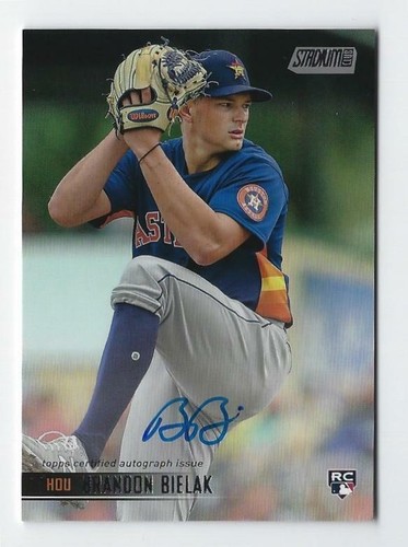 2021 Topps Stadium Club #SCBA-BBI Brandon Bielak Auto RC ~ Houston Astros - Bild 1 von 2