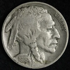 1918 Buffalo Nickel VF E212 WWC