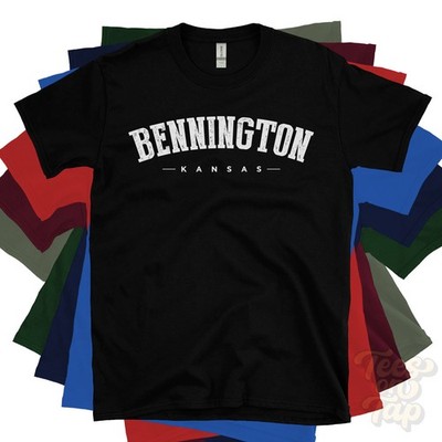 BENNINGTON KANSAS T-SHIRT Minneapolis Ottawa USA Retro Uni Heimatstadt Geschenk