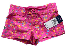 Girls Ralph Lauren Pink Flowered Carla Board Shorts Elastic Waist Size 3/3T New