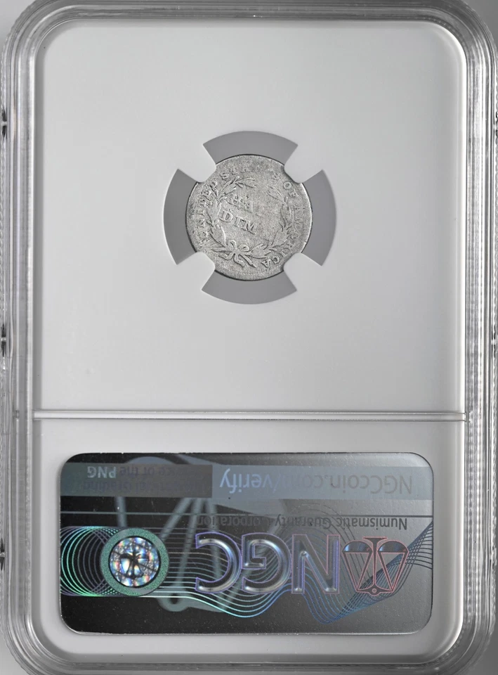 1837 H10C LIBERTY SEATED HALF DIME NGC G-DETAILS DMG/CLEANED 8404748-019 SM DATE - Image 4 of 4